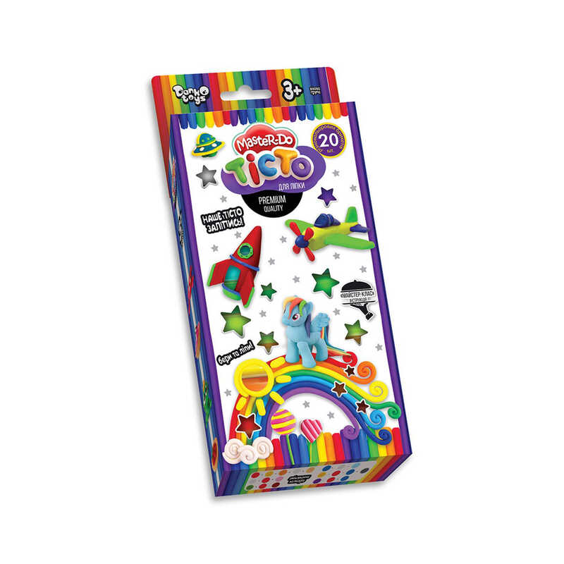 гр Тісто для ліплення “Master Do“ TMD-15-01U УКР. (20) “Danko Toys“, 20 кольорів*20г, коробка