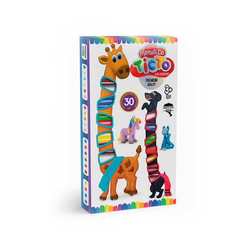 гр Тісто для ліплення “Master Do“ TMD-19-01 U УКР. (10) 30 кольорів, “Danko Toys“