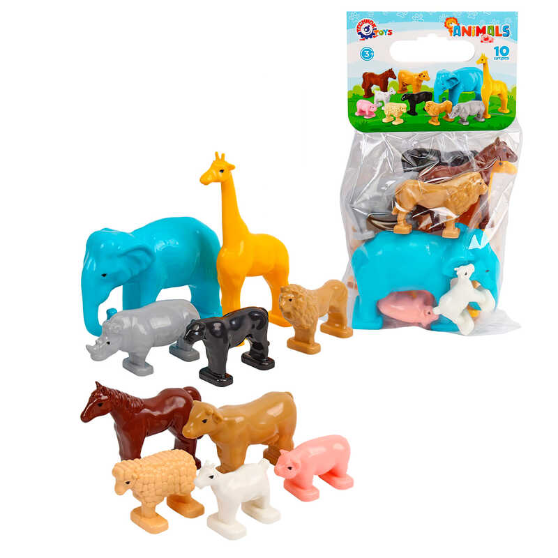 гр Фігурки тварин 1102 (6) “Technok Toys“, 10 шт., у пакеті