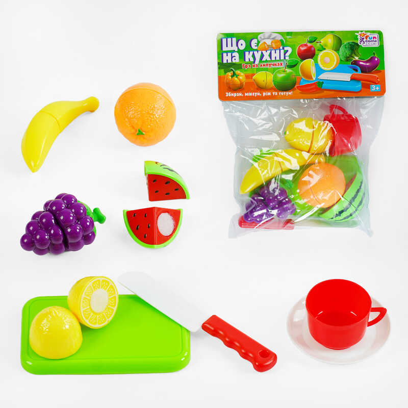 гр Фрукти на липучках “Що є на кухні?” 65292 (240/2) “4FUN Game Club“, 9 елементів, у пакеті