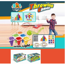 Гра 3в1 2888-16 B (24) 6 конусів, 12 кілець, 12 мішечків для метання, підсвічування, сумка, в коробці