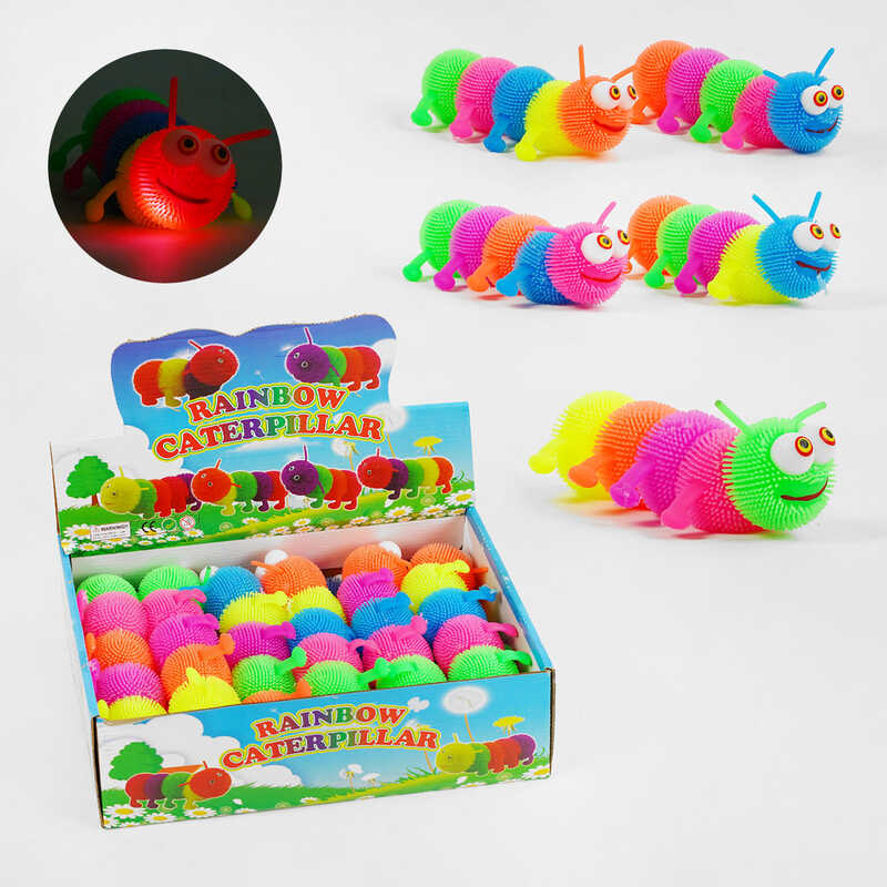 Гра антистрес C 60454 (24) ЦІНА ЗА 12 ШТУК В БЛОЦІ, “Гусеничка“, підсвічування