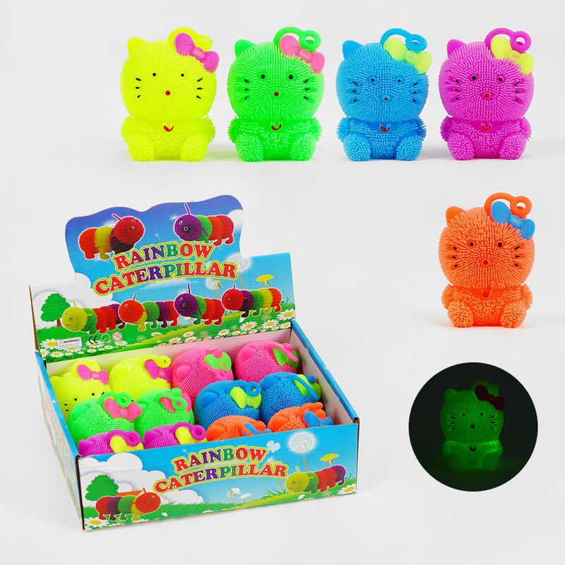 Гра антистрес C 60455 (24) ЦІНА ЗА 12 ШТУК В БЛОЦІ, “Котик“, підсвічування