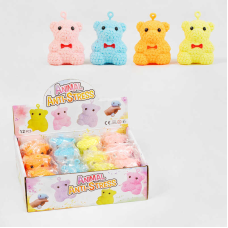 Гра антистрес C 60477 (24) ЦІНА ЗА 12 ШТУК В БЛОЦІ, 4 кольори, ведмедик