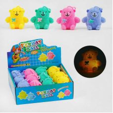 Гра антистрес C 60482 (24) ЦІНА ЗА 12 ШТУК В БЛОЦІ, “Ведмедик“, підсвічування