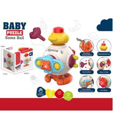 Бізіборд 666-2 (150) 6 забавок, тріскачка, пискавка, спінер, попіт, рухомі елементи, пальчикові ігри, в коробці