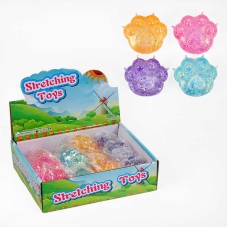 Гра антистрес C 65338 (24) ЦІНА ЗА 12 ШТУК В БЛОЦІ “Котяча лапка”, гель, блискітки, в коробці