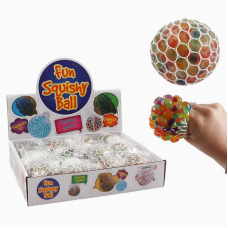 Гра антистрес C 68781 (24) ЦІНА ЗА 12 ШТУК В БЛОЦІ, “Кулька“, розмір 6х6х6 см, орбізи, сітчастий мішечок, в коробці