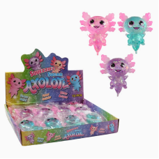 Гра антистрес C 68817 (12) ЦІНА ЗА 12 ШТУК В БЛОЦІ, “Аксолотль “, розмір - 8х0 см,  глітер, гель, в коробці