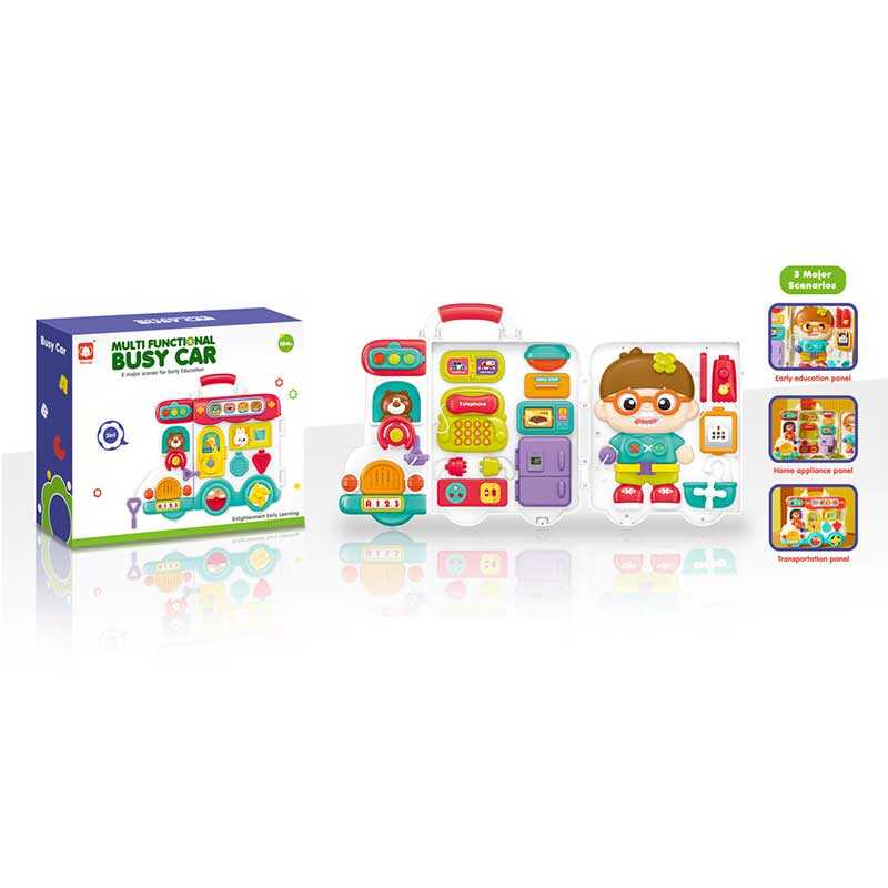 Бізіборд 846 (24) пісні, мелодії, звуки, підсвічування, тріскачки, рухливі елементи, в коробці