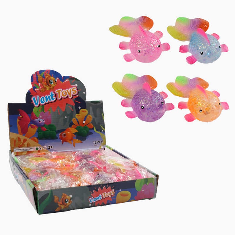 Гра антистрес C 68832 (24) ЦІНА ЗА 12 ШТУК В БЛОЦІ, “Аксолотль“, розмір 10х6х4 см, гелеве наповнення, блискітки, в коробці