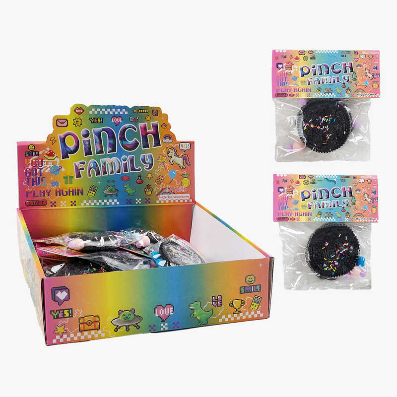 Гра антистрес C 70601 (24) ЦІНА ЗА 12 ШТУК В БЛОЦІ, “Печиво“, посипка, м“які кульки, в коробці