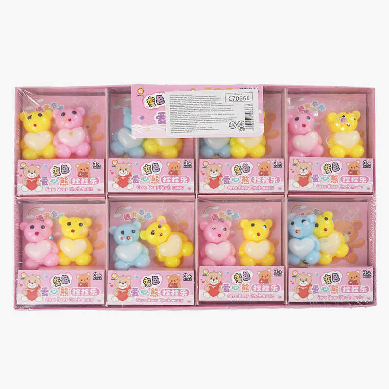 Гра антистрес C 70666 (40) ЦІНА ЗА 24 ШТУКИ В БЛОЦІ, “Ведмедики“, блискітки, в коробці