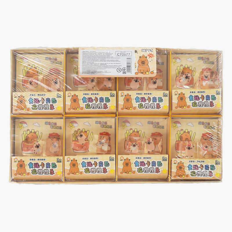 Гра антистрес C 70677 (40) ЦІНА ЗА 24 ШТУКИ В БЛОЦІ, “Ведмедики“, прозорі кубики, в коробці