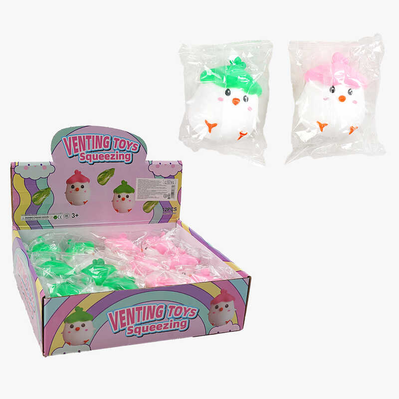 Гра антистрес C 70781 (24) ЦІНА ЗА 12 ШТУК В БЛОЦІ, “Курчата“, висота 8.5см, в коробці