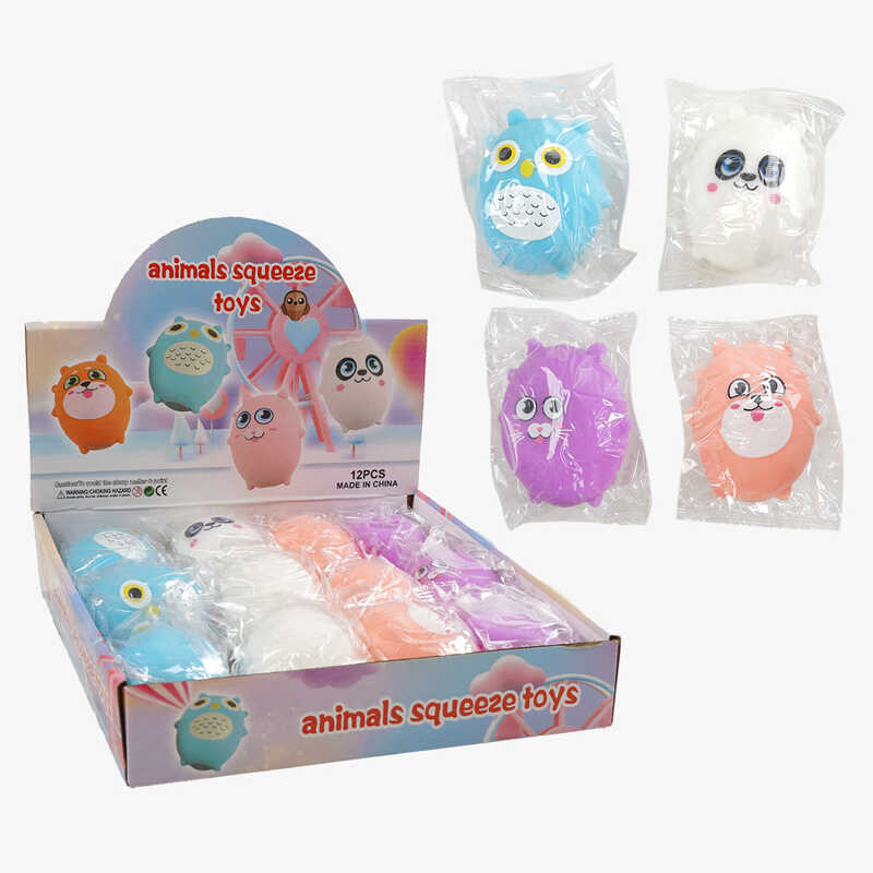 Гра антистрес C 70782 (24) ЦІНА ЗА 12 ШТУК В БЛОЦІ, “Звірята“, висота 8см, в коробці