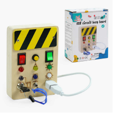 Бізіборд C 64835 (96), підсвічування, ключі, перемикачі, usb роз’єм, викрутка, в коробці