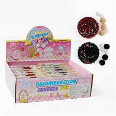 Гра антистрес C 71078 (32) ЦІНА ЗА 12 ШТУК В БЛОЦІ, “Печиво”, м’які кульки, в коробці