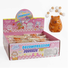 Гра антистрес C 71080 (32) ЦІНА ЗА 12 ШТУК В БЛОЦІ, “Капібара”, м’які кульки, в коробці