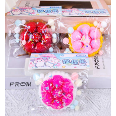 Гра антистрес C 71214 (24) ЦІНА ЗА 14 ШТУК В БЛОЦІ, “Тортик“, кульки, блискітки, розмір 75х75х25 мм, в коробці