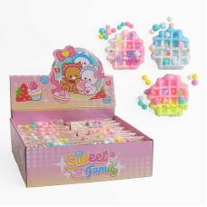 Гра антистрес C 71215 (24) ЦІНА ЗА 14 ШТУК В БЛОЦІ, “Вафля”, блискітки, м’які кульки, в коробці