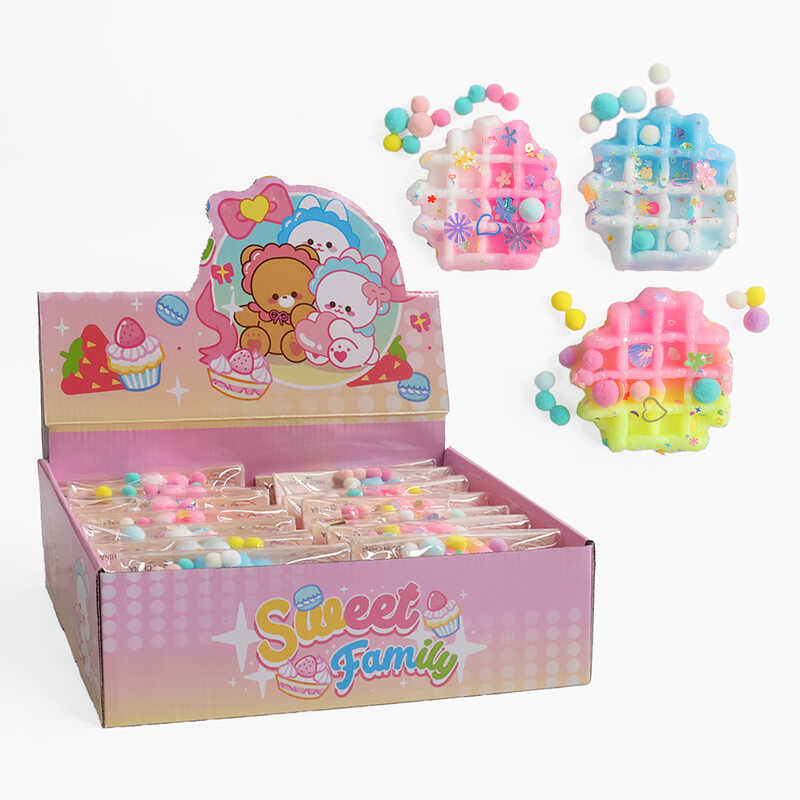 Гра антистрес C 71215 (24) ЦІНА ЗА 14 ШТУК В БЛОЦІ, “Вафля”, блискітки, м’які кульки, в коробці Гра антистрес C 71215 (24) ЦІНА ЗА 14 ШТУК В БЛОЦІ, “Вафля”, блискітки, м’які кульки, в коробці