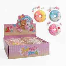 Гра антистрес C 71216 (24) ЦІНА ЗА 16 ШТУК В БЛОЦІ, “Пончик”, блискітки, м’які кульки, в коробці