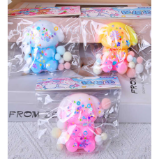 Гра антистрес C 71219 (24) ЦІНА ЗА 14 ШТУК В БЛОЦІ, м’які кульки, блискітки, в коробці