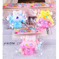 Гра антистрес C 71222 (24) ЦІНА ЗА 16 ШТУК В БЛОЦІ, герой, висота 8 см, блискітки, м“які кульки, градієнт, в коробці