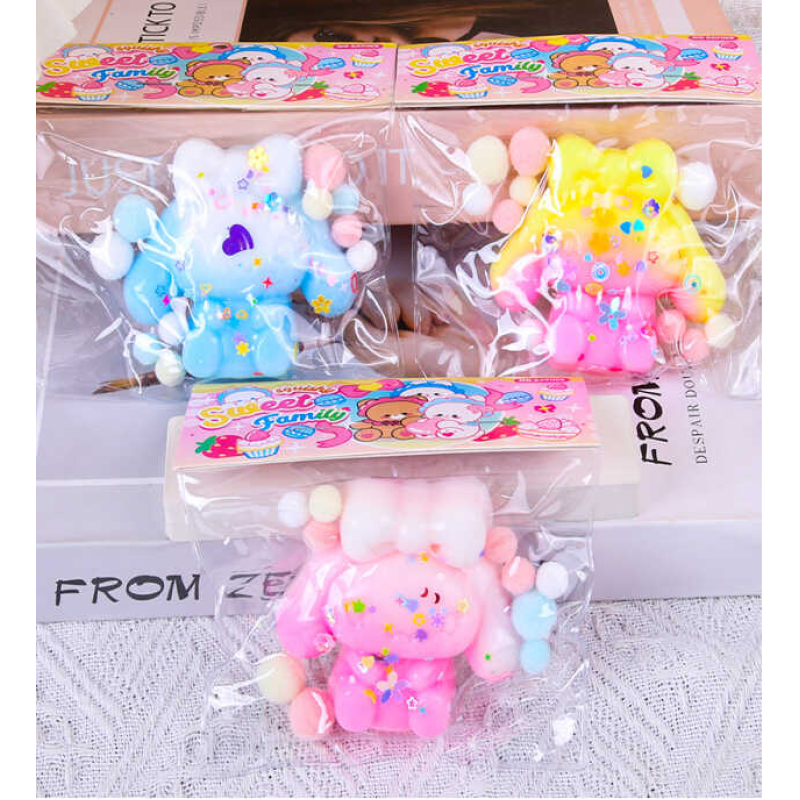 Гра антистрес C 71222 (24) ЦІНА ЗА 16 ШТУК В БЛОЦІ, герой, висота 8 см, блискітки, м“які кульки, градієнт, в коробці