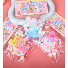 Гра антистрес C 71223 (24) ЦІНА ЗА 16 ШТУК В БЛОЦІ, герой, блискітки, м’які кульки, в коробці