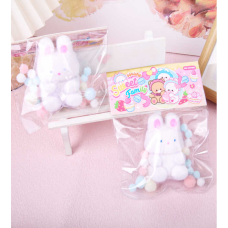 Гра антистрес C 71229 (24) ЦІНА ЗА 14 ШТУК В БЛОЦІ, “Зайчик“, волохатий, висота 8 см, м“які кульки, в коробці