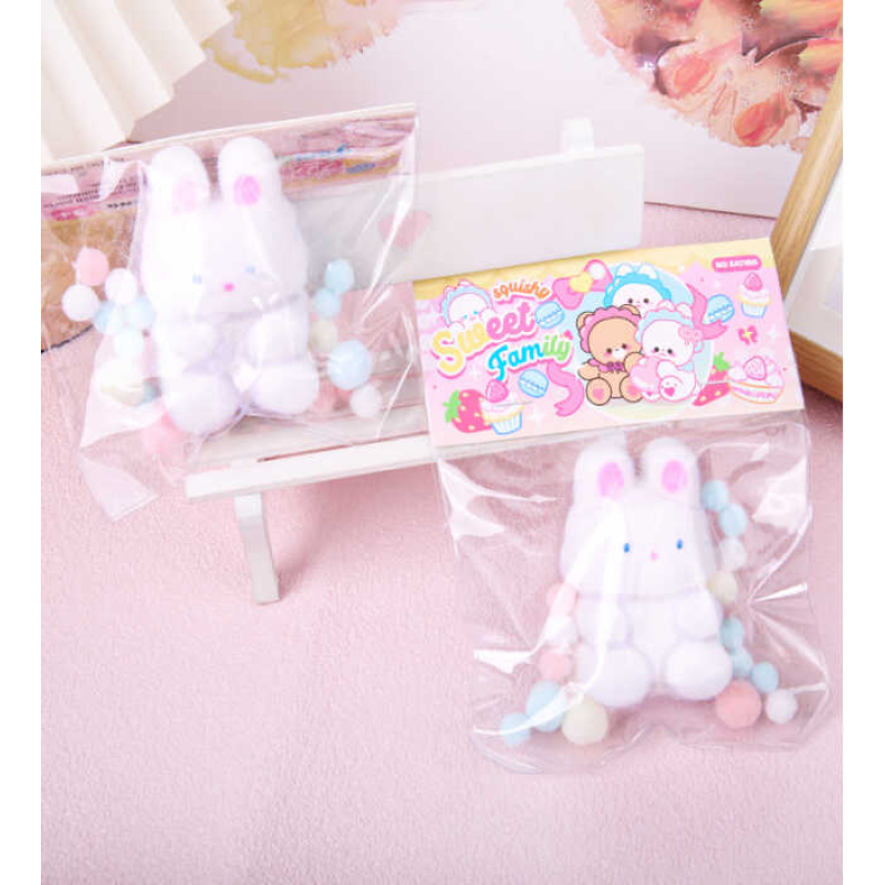 Гра антистрес C 71229 (24) ЦІНА ЗА 14 ШТУК В БЛОЦІ, “Зайчик“, волохатий, висота 8 см, м“які кульки, в коробці