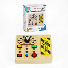 Бізіборд C 64862 (84) підсвічування, 7 перемикачів, викрутка, на батарейках, в коробці