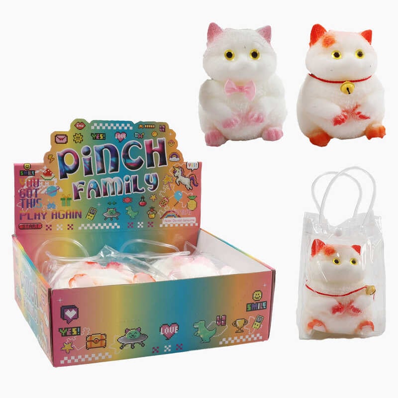 Гра антистрес C 72372 (15) ЦІНА ЗА 2 ШТУКИ В БЛОЦІ, “Котик“, силіконовий, розмір 11х12х13 см, аксесуар, в коробці