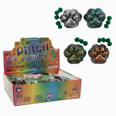 Гра антистрес C 72373 (16) ЦІНА ЗА 24 ШТУКИ В БЛОЦІ, “Лапка”, розмір - 7х6.5 см, паєтки, текстильні кульки, в коробці