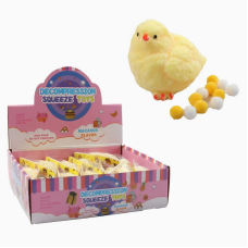 Гра антистрес C 72379 (24) ЦІНА ЗА 12 ШТУК В БЛОЦІ, ”Курчатко”, розмір - 3.5х6х7 см, текстильні кульки, в коробці