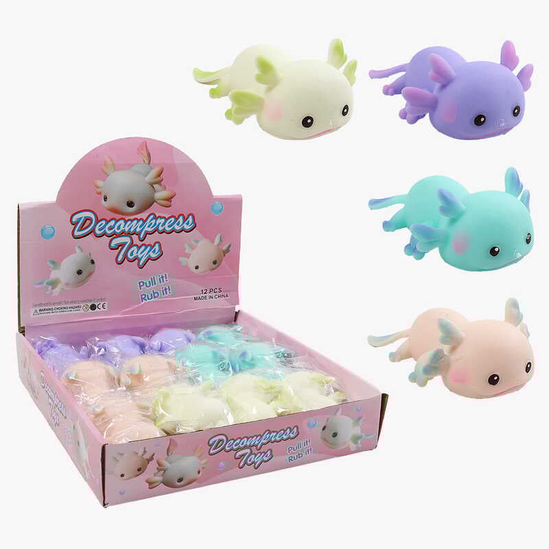 Гра антистрес C 72423 (24) ЦІНА ЗА 12 ШТУК В БЛОЦІ, “Аксолотль“, довжина 12 см, в коробці