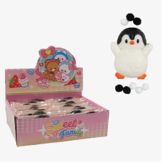 Гра антистрес C 72496 (24) ЦІНА ЗА 20 ШТУК В БЛОЦІ, “Пінгвінчик”, розмір - 7.5х8.5 см, текстильні кульки, в коробці