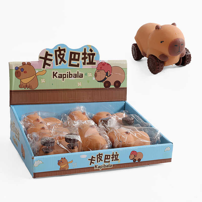 Гра антистрес C 72604 (24) ЦІНА ЗА 8 ШТУК В БЛОЦІ, “Капібара на колесах“, піщане наповнення, в коробці