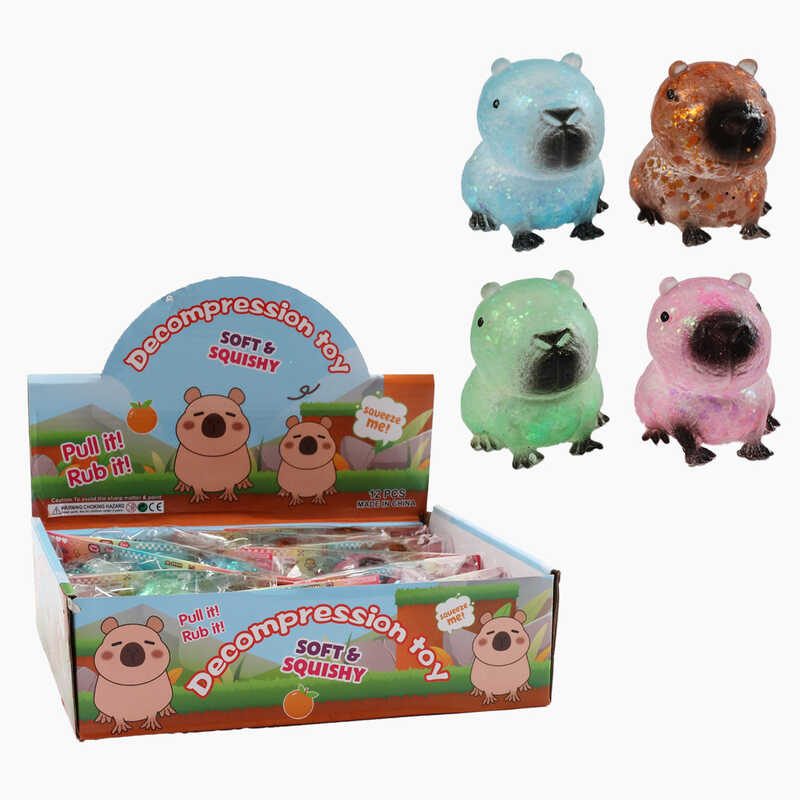 Гра антистрес C 72735 (12) ЦІНА ЗА 12 ШТУК В БЛОЦІ, “Капібара”, наповнення: гель, блискітки, в коробці