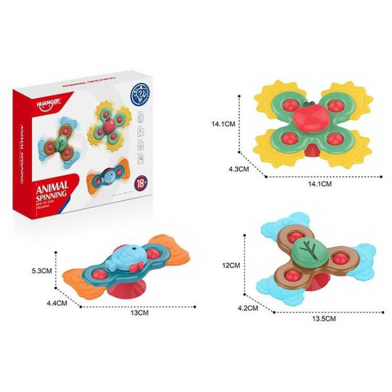 Гра антистрес HE 0107 (72) 3 шт, 3 спінери на присосках, у коробці