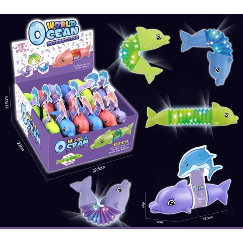 Гра антистрес SS 5028 (24/2) “Дельфін“, гофра, підсвічування, ЦІНА ЗА 36 ШТУК В БЛОЦІ