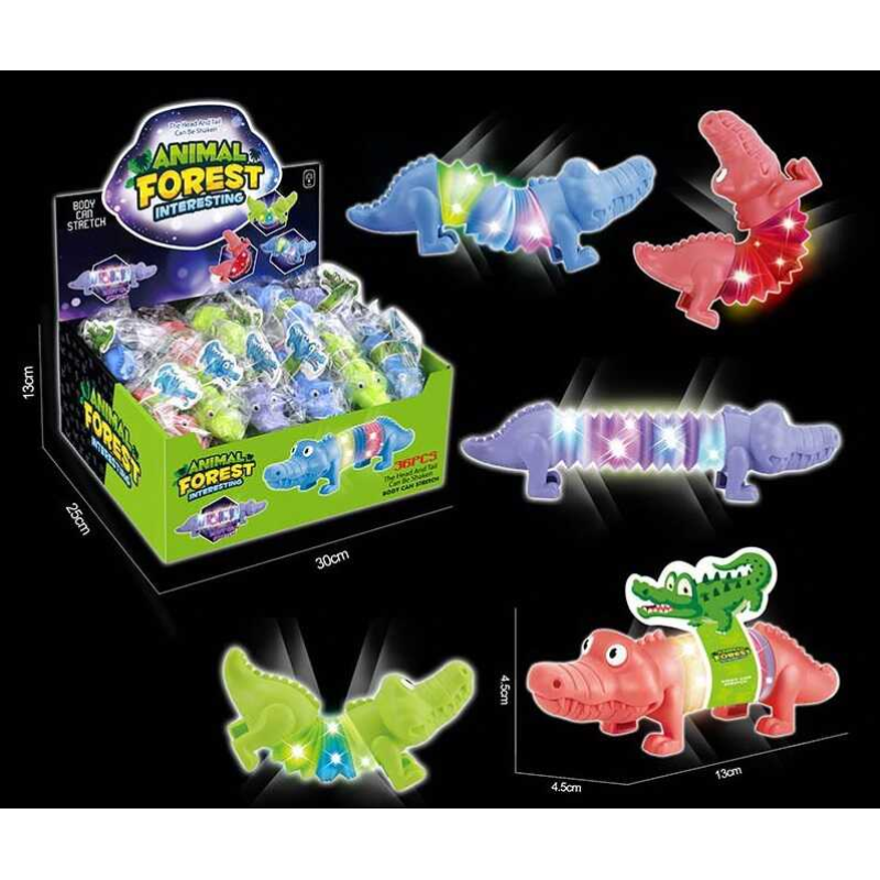 Гра антистрес SS 6028 (864) “Крокодил“ ЦІНА ЗА 1 ШТУКУ  гофра, підсвічування