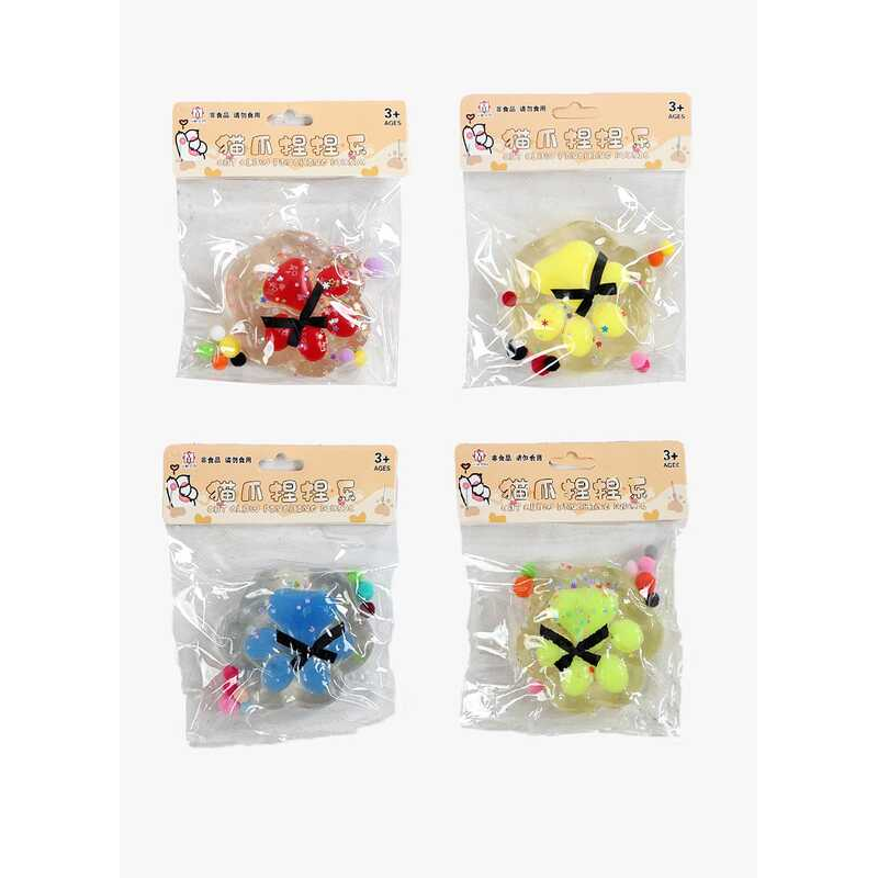 Гра антистрес С 70378 (24) “Лапка”,  кульки, БЕЗ ПІДСВІЧУВАННЯ, блискітки, ЦІНА ЗА 1 ШТУКУ, у пакеті