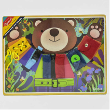 Бізіборд дерев`яний С 37155 (24) “Ведмедик“, в плівці