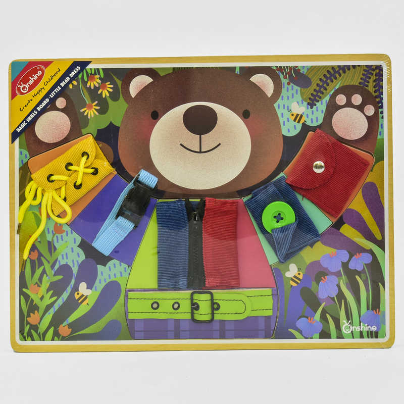 Бізіборд дерев`яний С 37155 (24) “Ведмедик“, в плівці