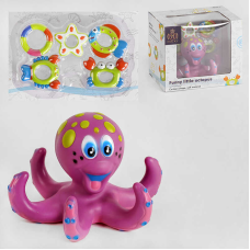Гра для ванни 8922 (24) “Восьминіг“, кільцекид, 5 фігурних кілечок, в коробці