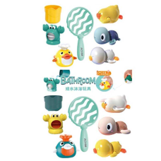 Гра для ванни A 55-20 (72) 2 види, звірята, заводний механізм, механічне накачування води, в пакеті
