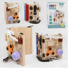 Бізіборд дерев“яний С 49415 (20) логічний, в коробці